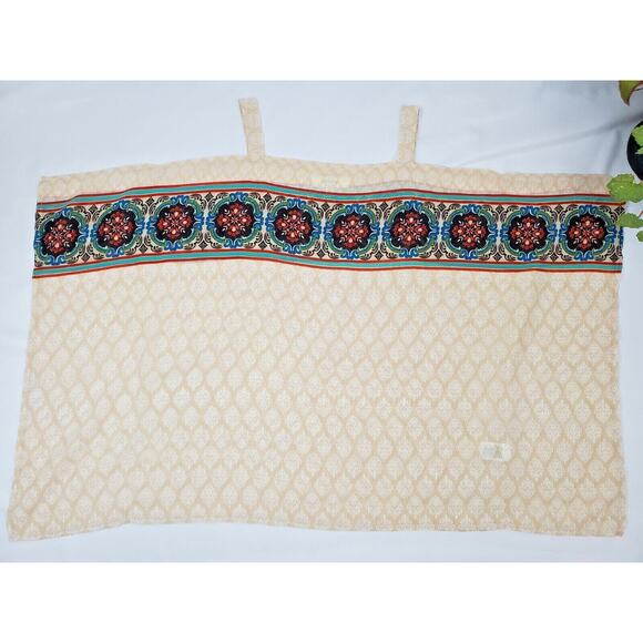 Umgee Womens Size S Beige Tan Strappy Cold Shoulder Tank Top Chiffon Small - Picture 3 of 12